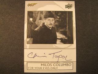 2019 Upper Deck James Bond 007 Trading Card Series Chaim Topol Autograph