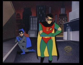 Batman The Animated Series Production Cel Robin And Batgirl