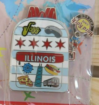 Hard Rock Cafe Chicago Illinois Pin Global Backpack Serieslimited Edition 2019