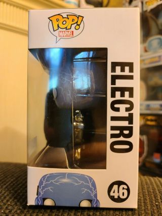 FUNKO POP SPIDER - MAN: ELECTRO (G.  I.  D.  /METALLIC) 46.  VAULTED/H.  T.  EXCLUSIVE 2