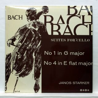 Janos Starker Js Bach Suites For Cello Solo Nos.  1 & 4 Saga Lp Ex,