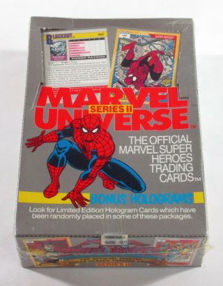 1991 Marvel Universe Trading Card Box Series 2 (36 Packs)