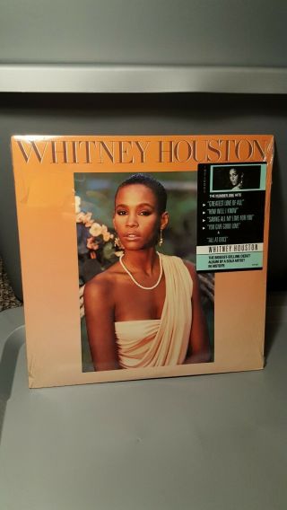 Whitney Houston Self Titled Lp W/hype Sticker Vinyl Rare Nos