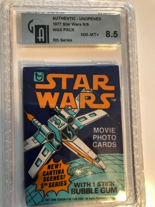 1977 Topps Star Wars 5th Series Wax Pack Graded Gai 8.  5 Rare$$$