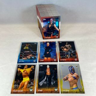 Wwe 2015 All Chrome (topps 2015) Complete Set Of Wrestling Trading Cards (100)