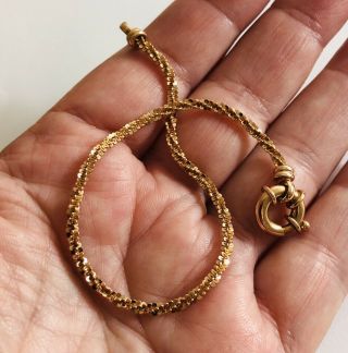 Fine 9 Ct Rose Gold Bracelet,  9k,  375,  5.  3 Grams