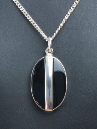 Danish Sterling Silver Pendant Designed And Made By N.  E.  From Denmark