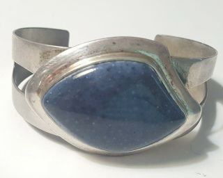 Dtr Jay King Mine Finds Sterling Silver Cuff Bracelet Blue Stone
