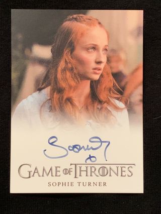 Sophie Turner As Sansa Stark Game Of Thrones Autograph Card Season 2