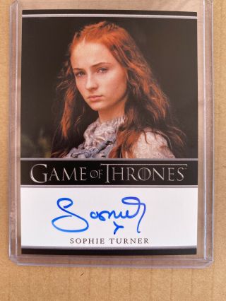 2012 Sophie Turner Autograph Sansa Stark Game Of Thrones Rookie Card