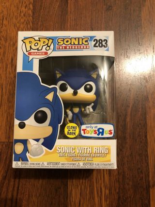 Funko Pop Games Sonic With Ring Gitd 283 Sonic The Hedgehog - Tru Exclusive