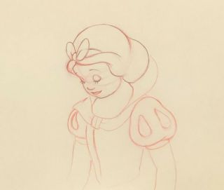 Disney,  Snow White And The Seven Dwarfs Production Drawing Ft.  Snow White 1937