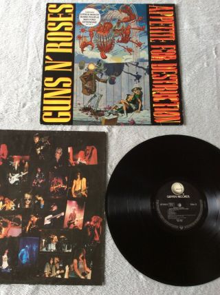 Guns N Roses Vinyl Lp Appetite For Destruction Withdrawn Sleeve