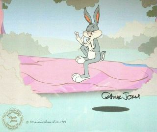 Signed Chuck Jones Bugs Bunny Warner Brothers Production Cel Cell
