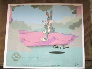 SIGNED CHUCK JONES BUGS BUNNY Warner Brothers PRODUCTION CEL cell 3