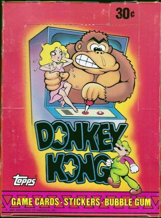 1982 Topps Donkey Kong Factory Box 1 Video Game Cards From Fresh Case