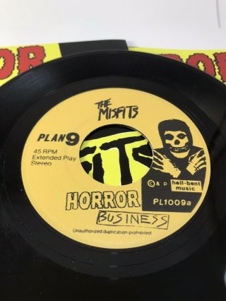Misfits - 7” Vinyl Unofficial Fan Club - Horror Business Black Vinyl
