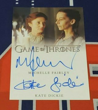 2020 The Complete Game Of Thrones Michelle Fairley Kate Dickie Dual Autograph