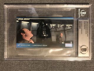 Dave Prowse Darth Vader Autographed Topps Star Wars Card Slabbed By Beckett Bas