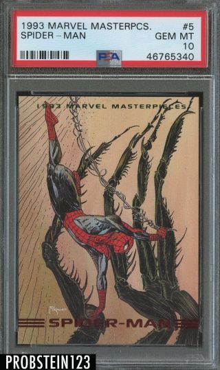 1993 Marvel Masterpieces 5 Spider - Man Psa 10 Gem