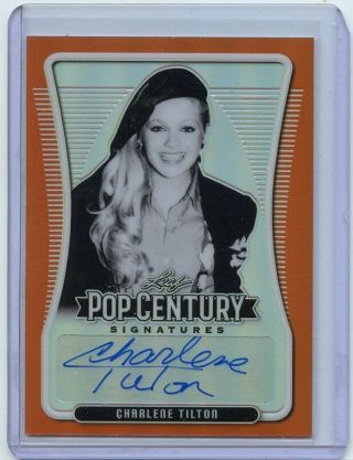 2020 Leaf Metal Pop Century Charlene Tilton Authentic Autograph Auto Orange 2/5