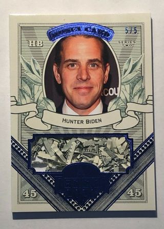 Benchwarmers Decision 2020 Hunter Biden Money Card Memorabilia Sp Serial D 5/5
