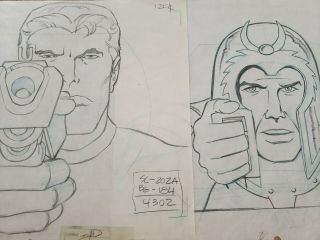 Fantastic Four Layout Drawings 1978 Depatie - Freleng Magneto Mr.  Fantasticp
