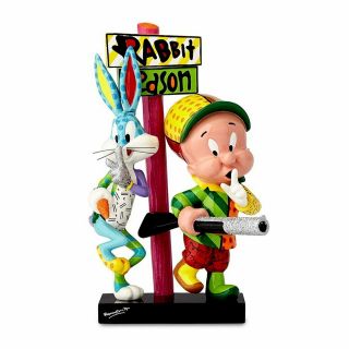 Looney Tunes By Britto Bugs Bunny And Elmer Fudd Statue