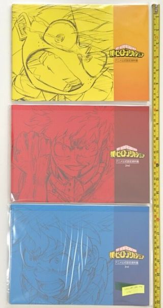 My Hero Academia Animation Art Book 1 2 3 Set Boku No Anime Manga