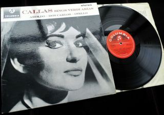 Verdi: Operatic Arias - Maria Callas Columbia Sax 2550 Ed1 Lp