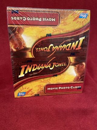 Topps Indiana Jones Kingdom Crystal Skull Movie Hobby Card Box 24 Packs.