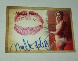 2019 Collectors Expo Wwe Diva Noelle Foley Autographed Kiss Print Card