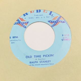 Rebel 310 Bluegrass Ralph Stanley: And His Clinch Mountain Boys 45 Vg,