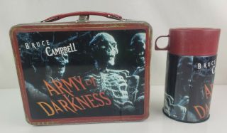 Limited Edition By Neca Army Of Darkness Metal Lunch Box W/ Thermos Beat