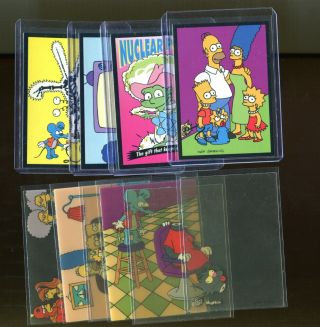 1993 Skybox The Simpsons Cel 6 Card Set & Glow In The Dark 4 Card Set
