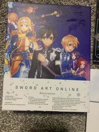 Sword Art Online Alicization Blu Ray english Dub And Sub.  24 Episodes 2