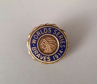 1914 Boston Braves Worlds Series Press Pin