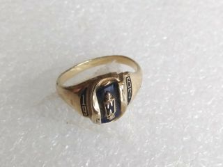 Vintage Jostens 10k Gold Class Ring 1967 W/blue Stone 4grams 10 Karat Gold