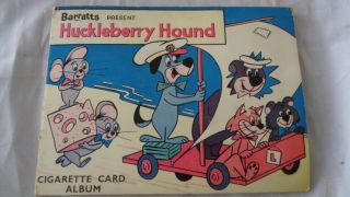 Barratts Huckleberry Hound Full Set Of Cards In Album - 1961