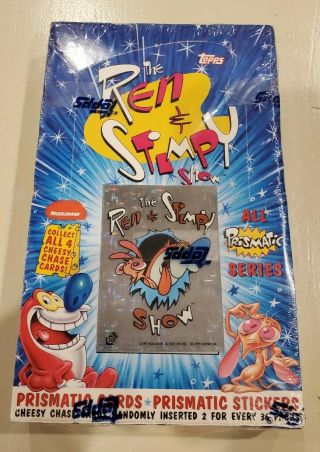 Rare 1993 Ren And Stimpy Show Prizmatic Cards Box 36 Pack