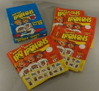 1975 Topps Far - Out Iron - Ons Complete Box With 24 Packs