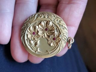 Gold Filled Art Nouveau Locket With The Name Mae