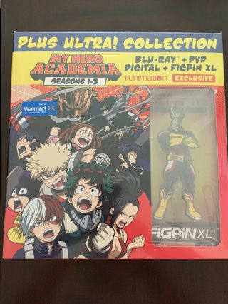 My Hero Academia Blu - Ray Seasons 1 - 3 Plus Ultra With All Might Figpin