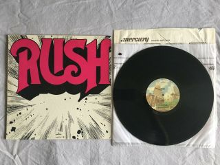 Rush Self Titled S/t 1974 Mercury Vinyl Record Lp Hard Rock Prog Vg,