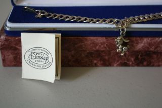 1994 Disney Sterling Silver Bracelet With Thumper Moving Foot Charm