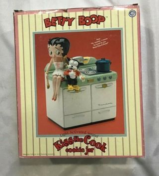 Betty Boop Kiss The Cook Talking Cookie Jar 2003 Rare Collectible