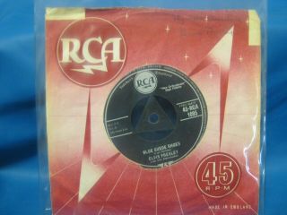 Record 7” Single Elvis Presley Blue Suede Shoes Tri - Centre 4839