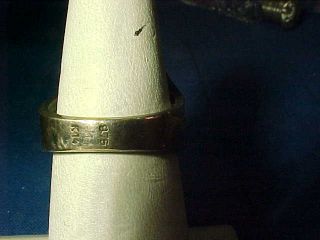 1920s ART DECO Era STERLING,  14k GOLD Mans SIGNET RING w HEMATITE Stone size 6 3