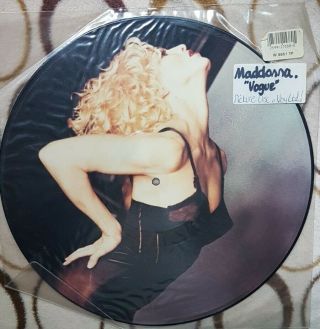 Madonna Vogue,  Bar - Coded Sticker Sleeve 12 " Vinyl Picture Disc Record Uk