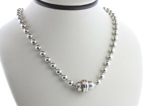 Joseph Esposito Sterling Silver 925 Espo Sig Bead Style Snap Chain Necklace 20 "